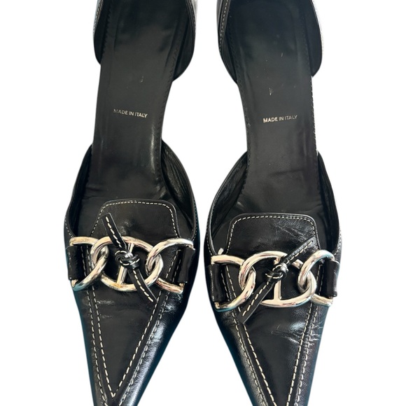 Prada size 40 D Orsay ladies pump- kitten heels lightly worn condition - Picture 2 of 13